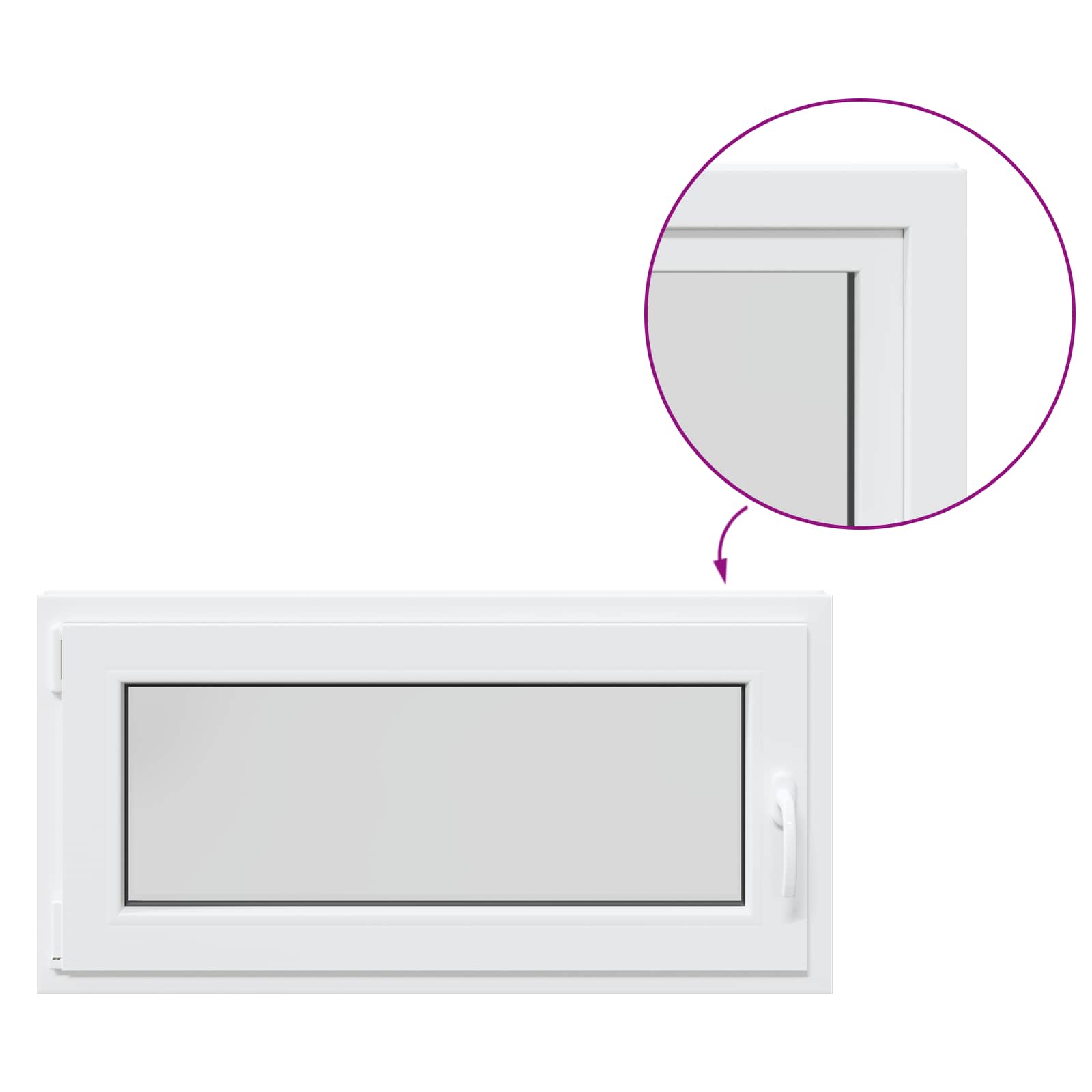 Okeno Do Suterénu Risor 100 X 50 Cm Pvc A Sklo Bílá