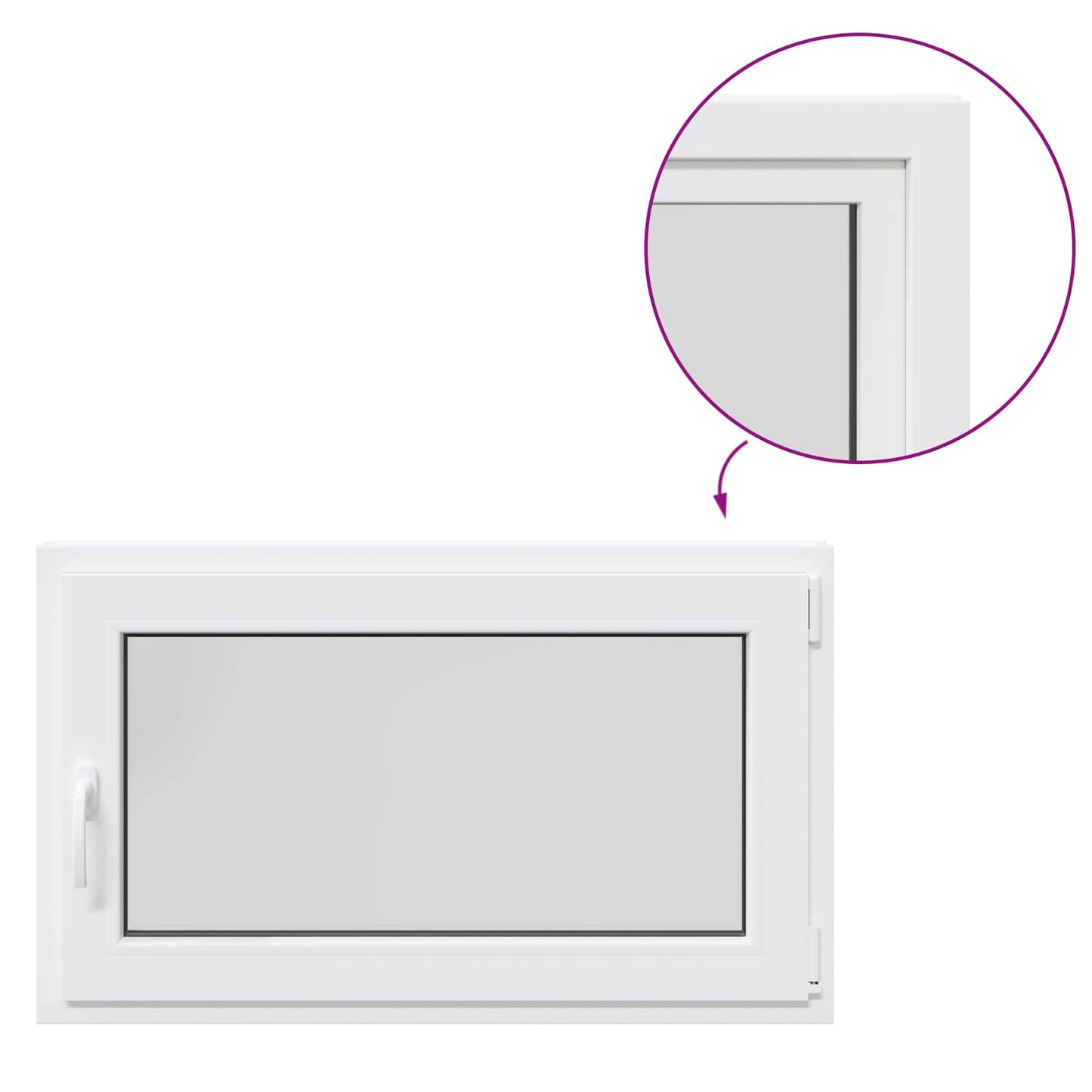 Okeno Do Suterénu Risor 100 X 60 Cm Pvc A Sklo Bílá