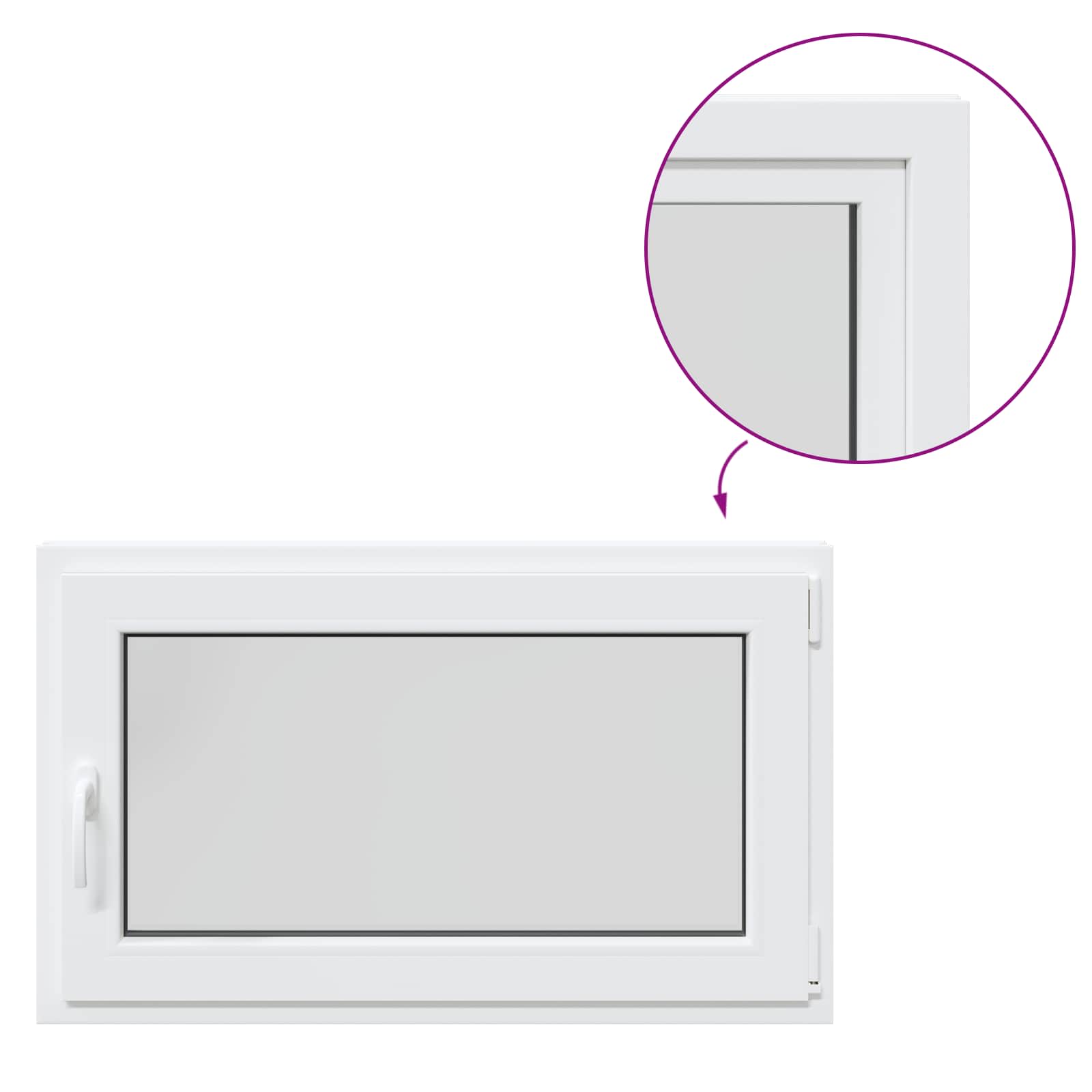Okeno Do Suterénu Risor 100 X 60 Cm Pvc A Sklo Bílá