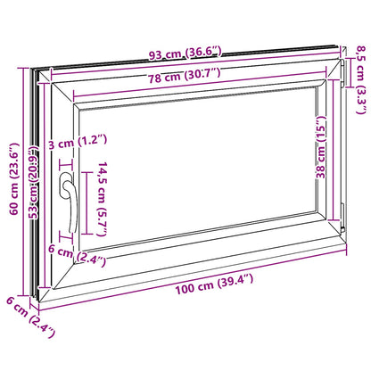 Okeno Do Suterénu Risor 100 X 60 Cm Pvc A Sklo Bílá