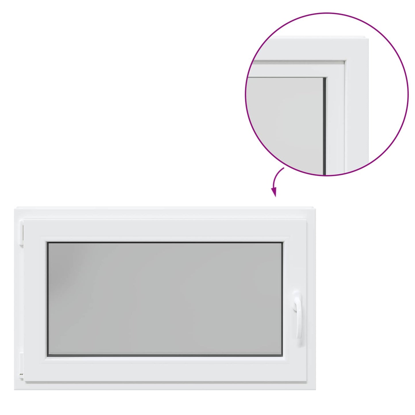 Okeno Do Suterénu Risor 100 X 60 Cm Pvc A Sklo Bílá
