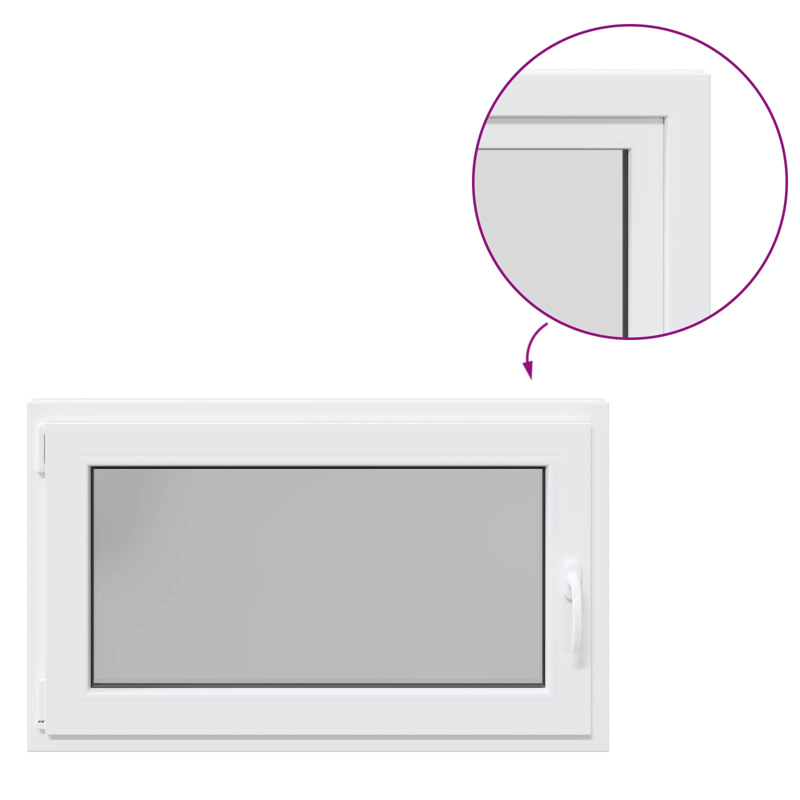 Okeno Do Suterénu Risor 100 X 60 Cm Pvc A Sklo Bílá