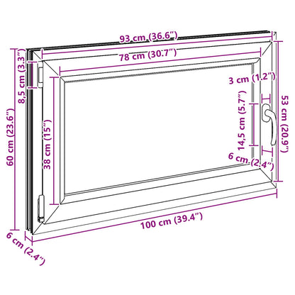 Okeno Do Suterénu Risor 100 X 60 Cm Pvc A Sklo Bílá