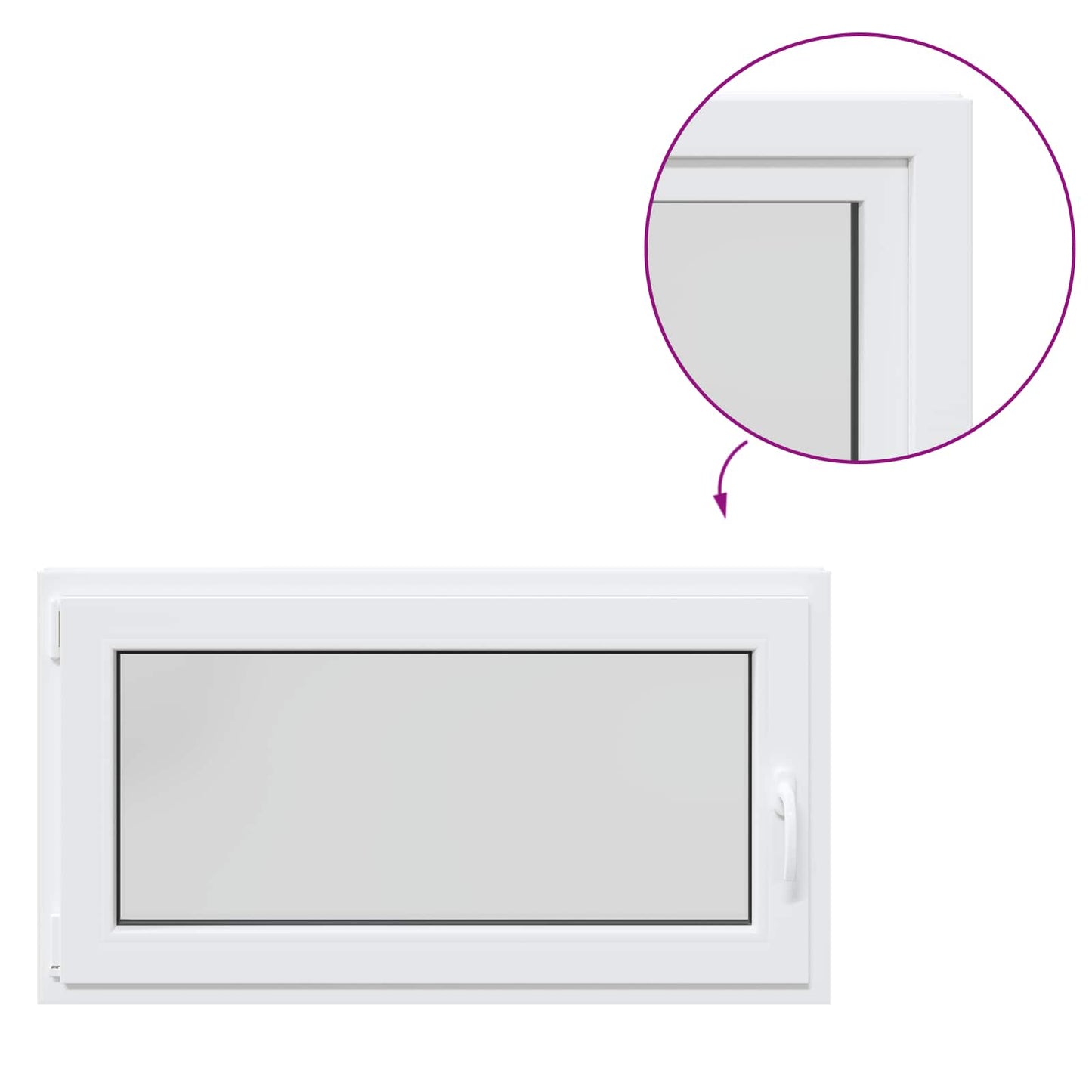 Okeno Do Suterénu Risor 110 X 50 Cm Pvc A Sklo Bílá