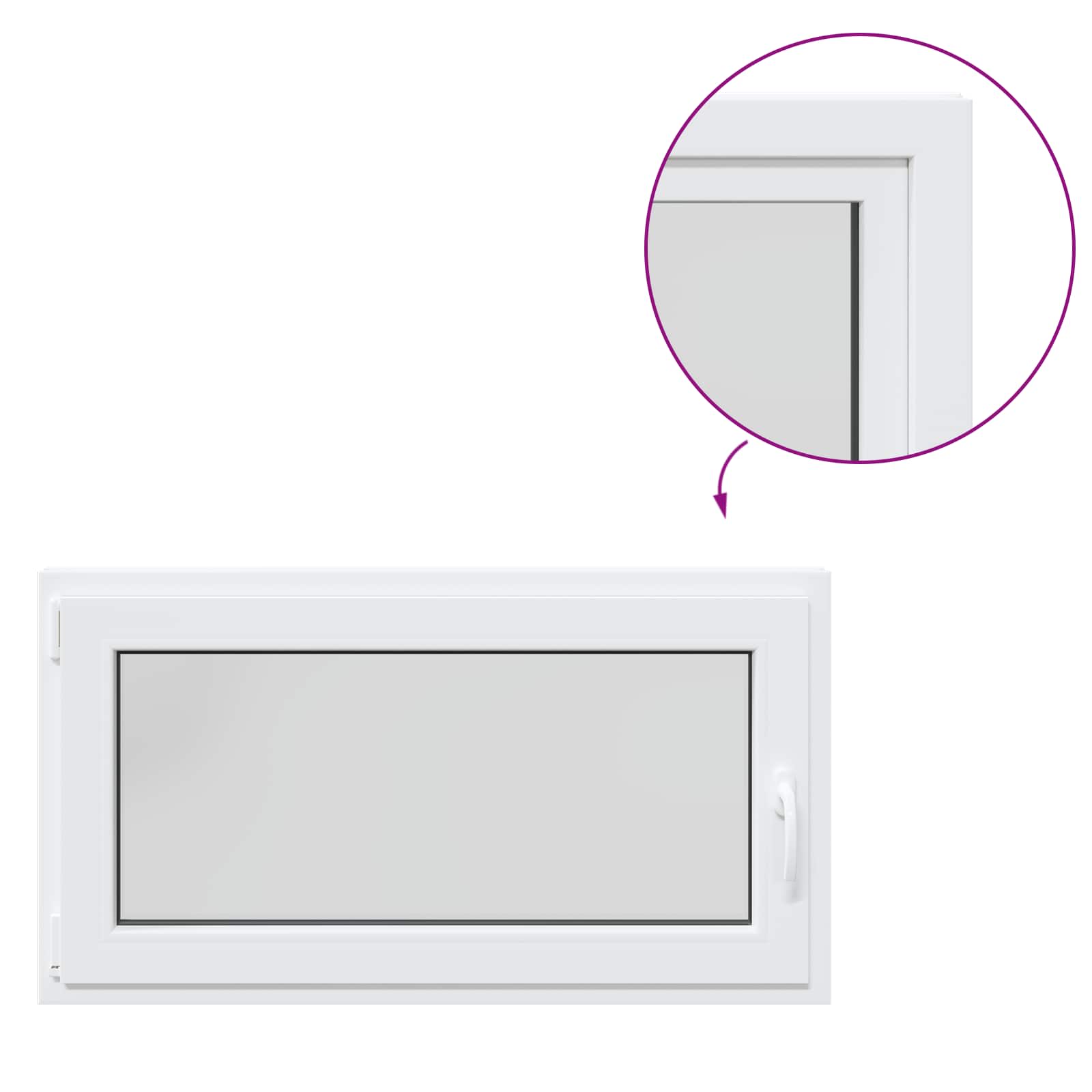 Okeno Do Suterénu Risor 110 X 50 Cm Pvc A Sklo Bílá