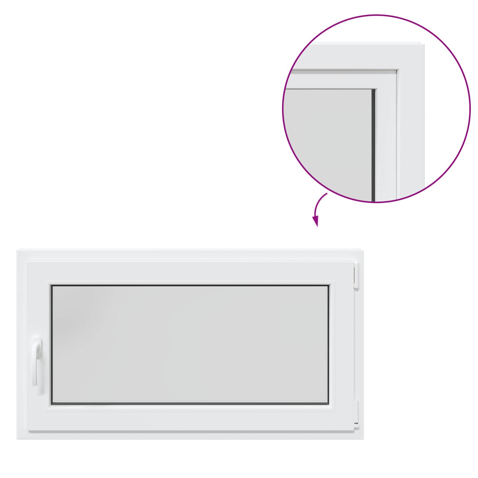 Okeno Do Suterénu Risor 110 X 60 Cm Pvc A Sklo Bílá