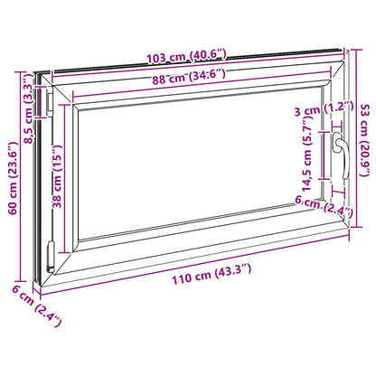 Okeno Do Suterénu Risor 110 X 60 Cm Pvc A Sklo Bílá