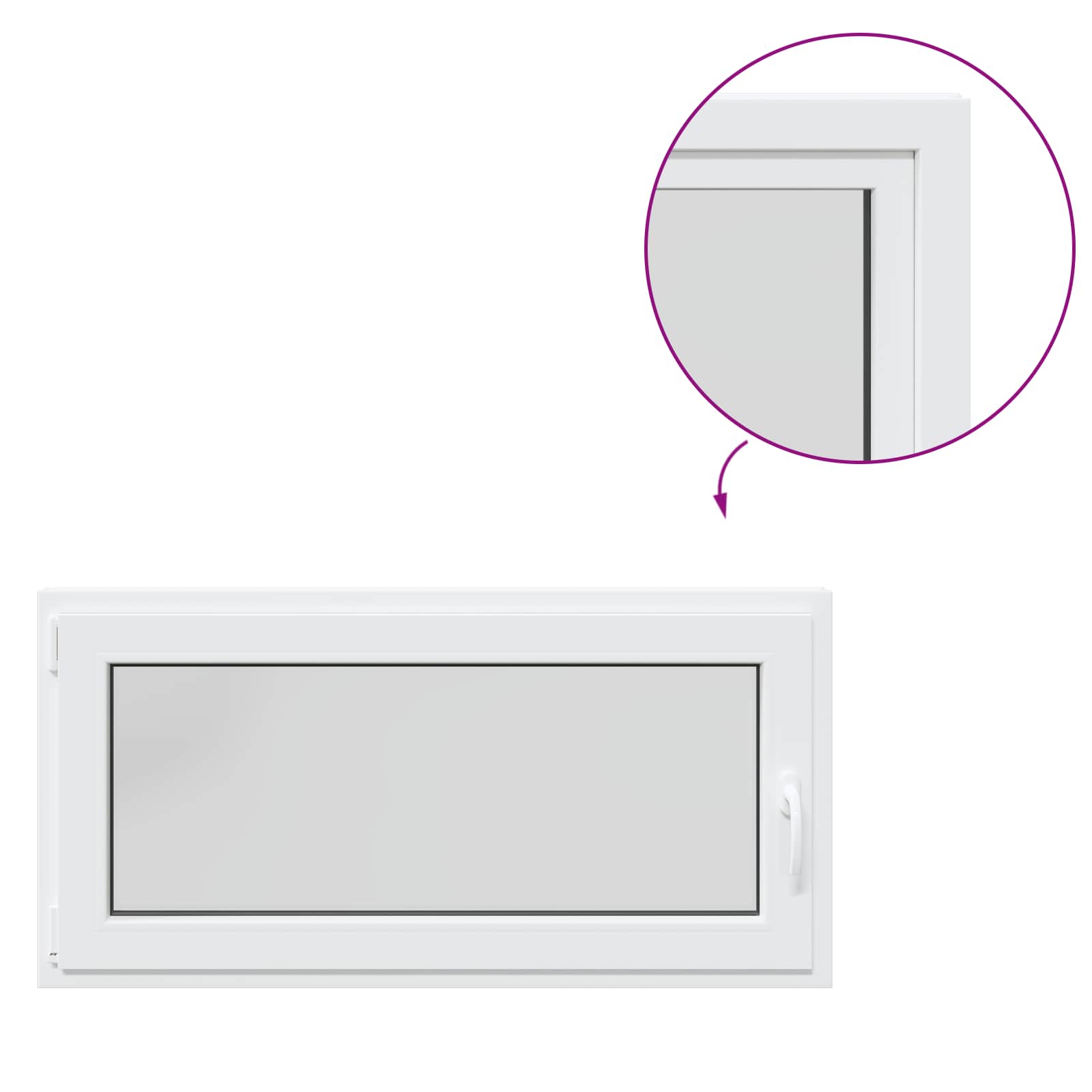 Okeno Do Suterénu Risor 120 X 60 Cm Pvc A Sklo Bílá