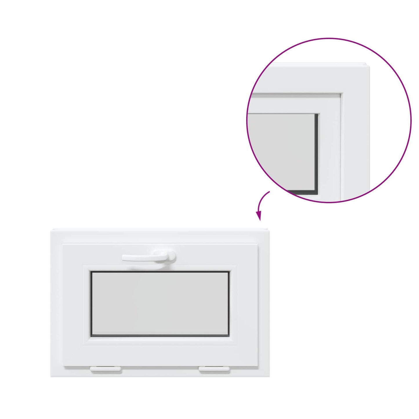 Okeno Do Suterénu Risor 60 X 40 Cm Pvc A Sklo Bílá
