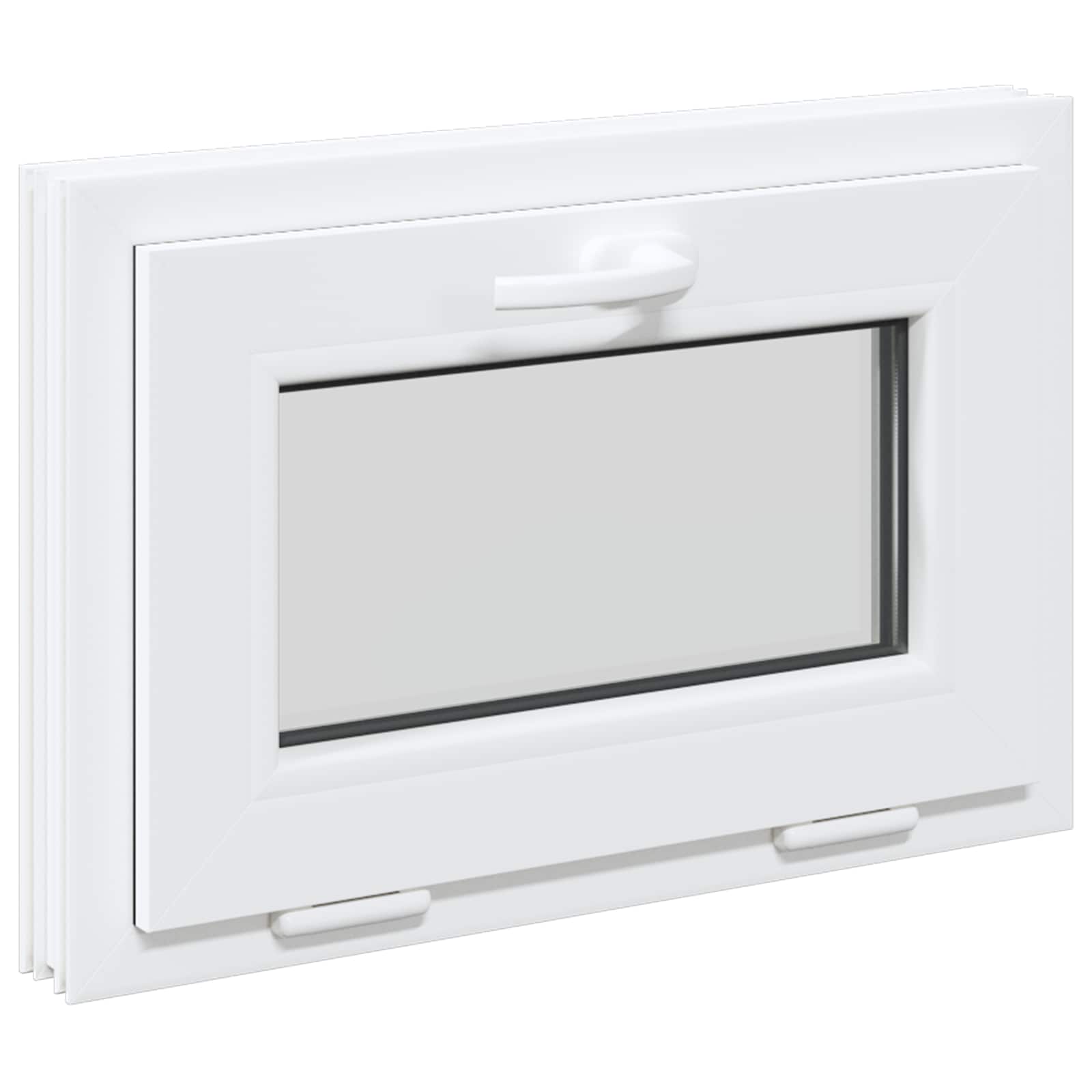 Okeno Do Suterénu Risor 60 X 40 Cm Pvc A Sklo Bílá