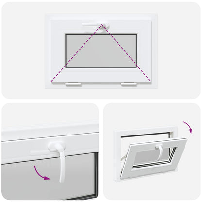 Okeno Do Suterénu Risor 60 X 40 Cm Pvc A Sklo Bílá