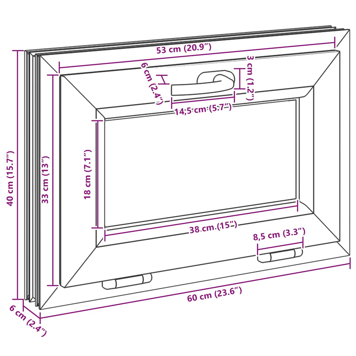 Okeno Do Suterénu Risor 60 X 40 Cm Pvc A Sklo Bílá