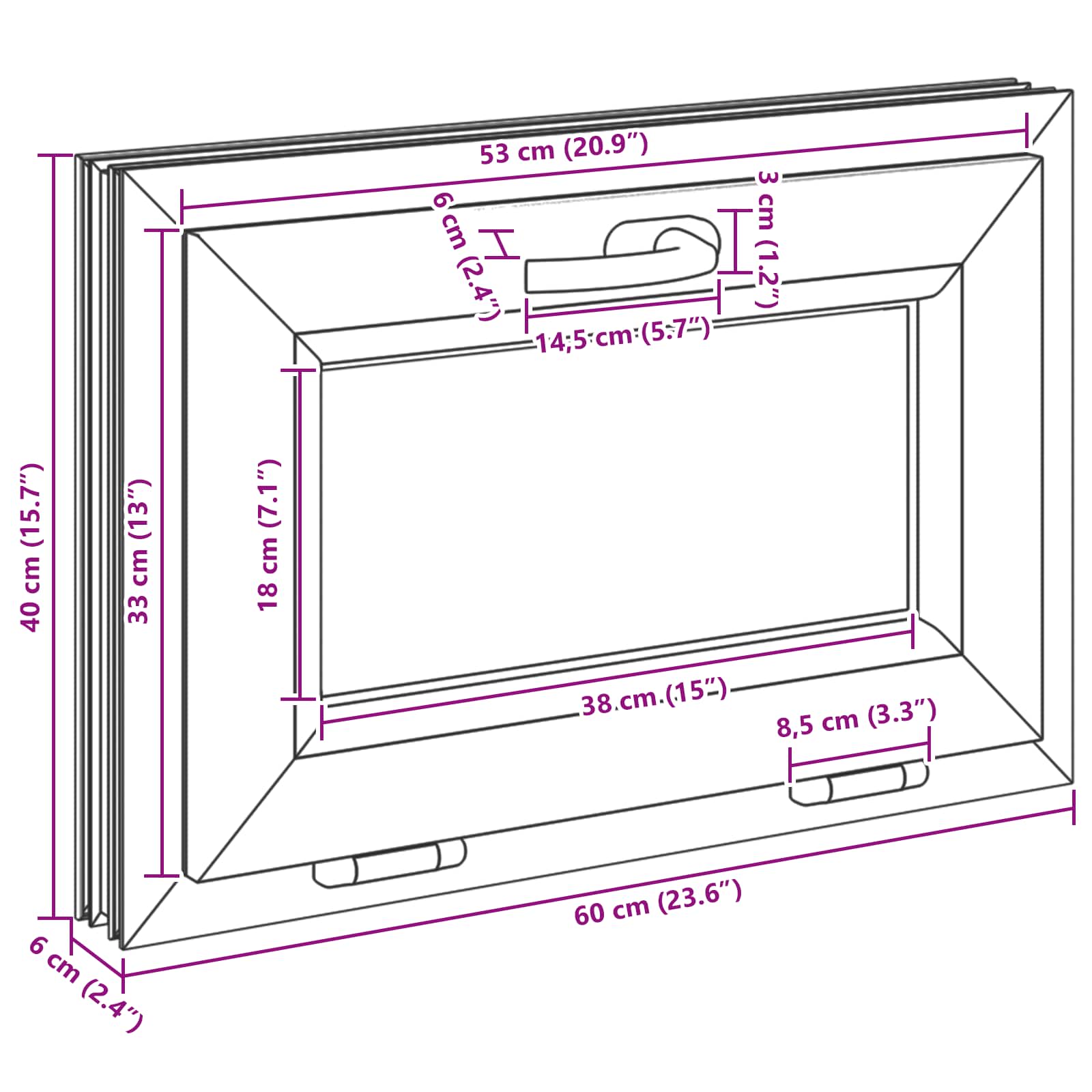 Okeno Do Suterénu Risor 60 X 40 Cm Pvc A Sklo Bílá