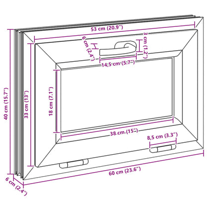 Okeno Do Suterénu Risor 60 X 40 Cm Pvc A Sklo Bílá