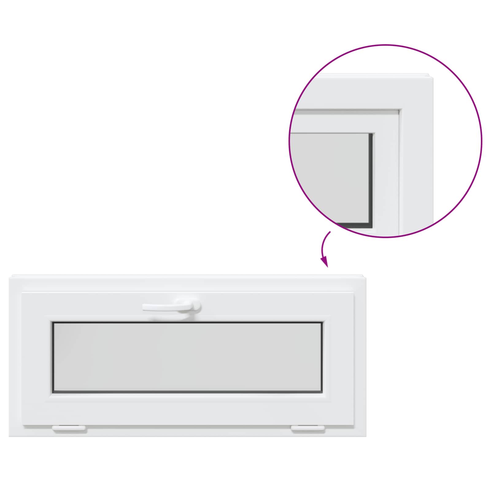 Okeno Do Suterénu Risor 90 X 40 Cm Pvc A Sklo Bílá