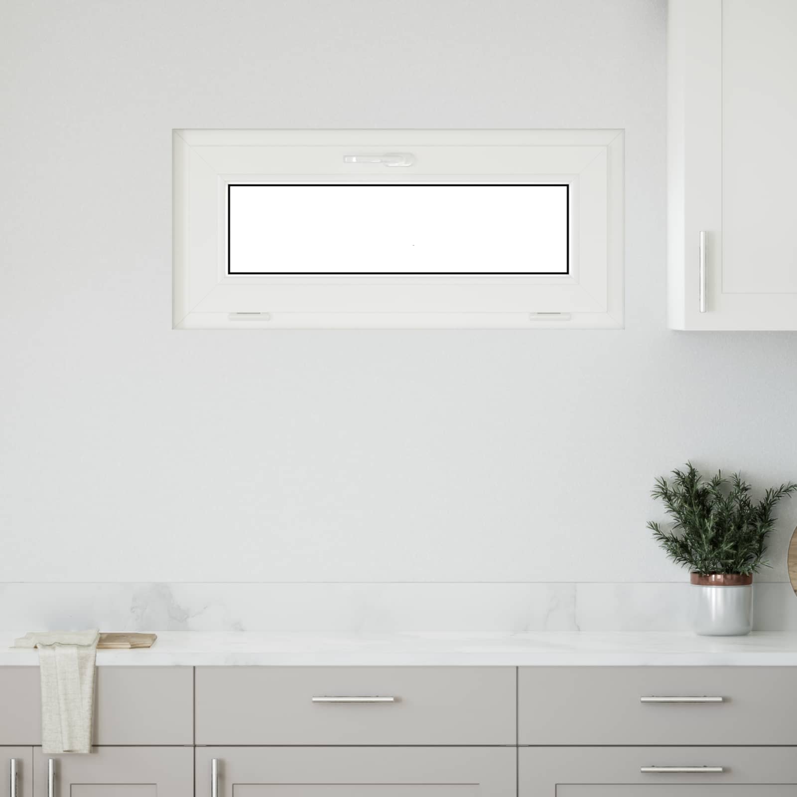Okeno Do Suterénu Risor 90 X 40 Cm Pvc A Sklo Bílá