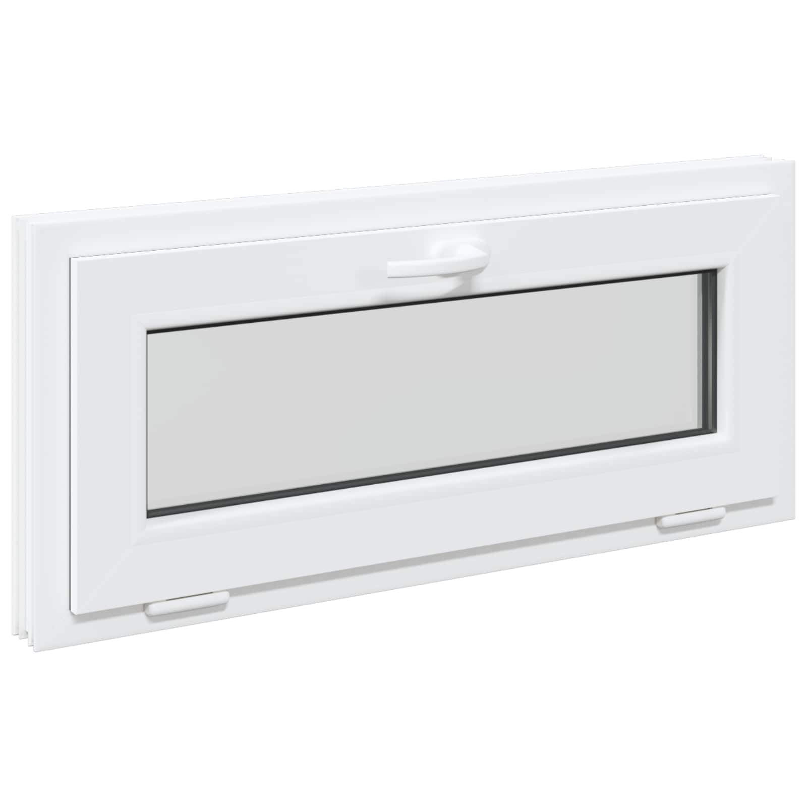 Okeno Do Suterénu Risor 90 X 40 Cm Pvc A Sklo Bílá