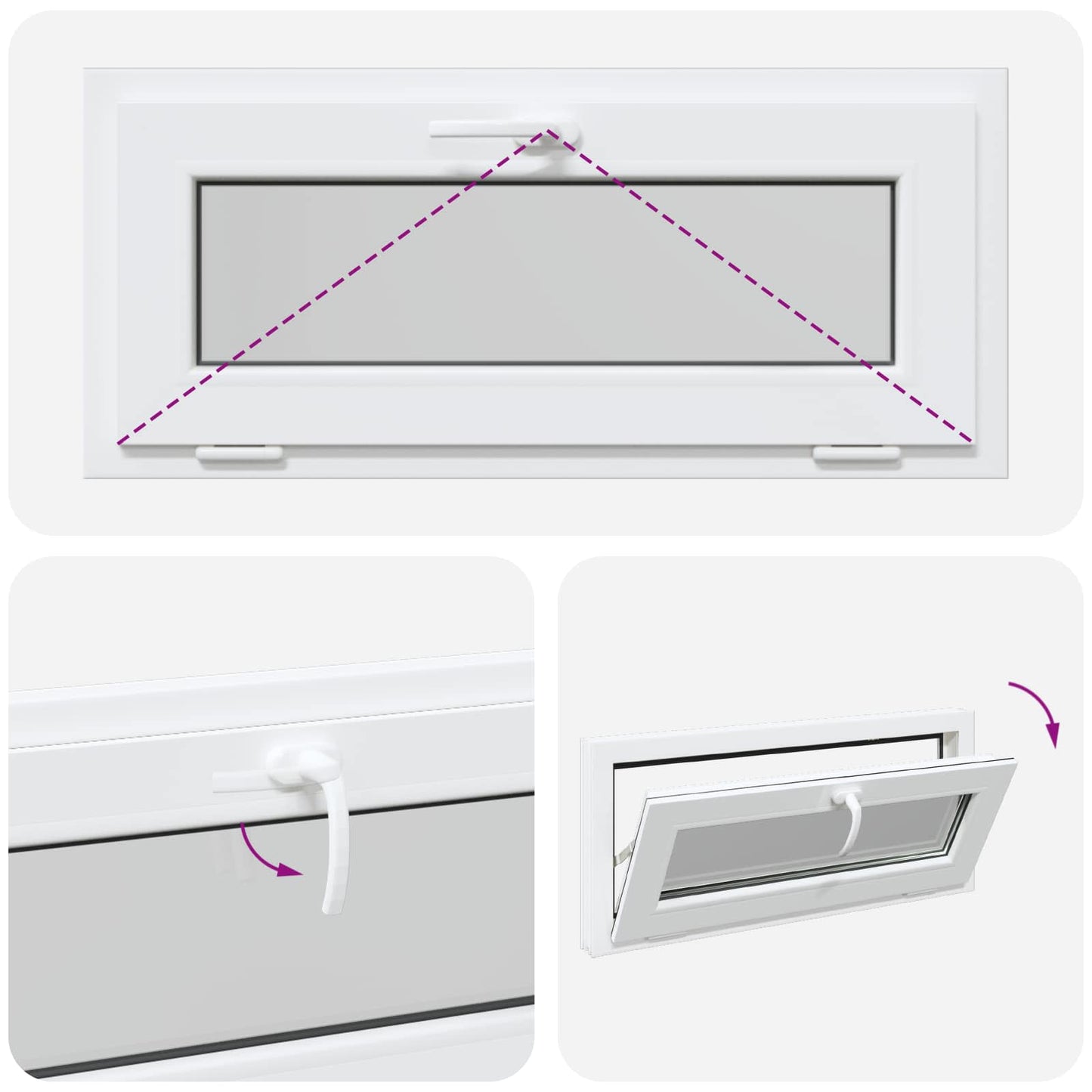 Okeno Do Suterénu Risor 90 X 40 Cm Pvc A Sklo Bílá