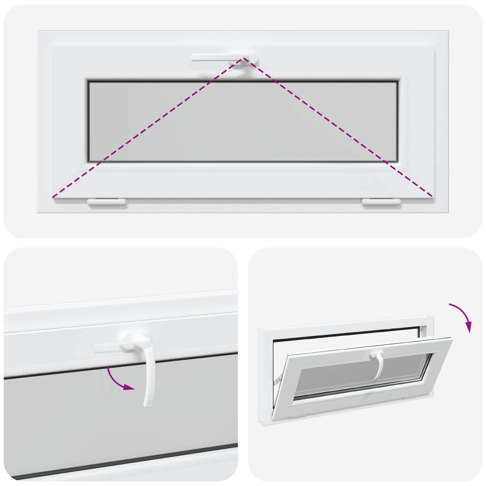 Okeno Do Suterénu Risor 90 X 40 Cm Pvc A Sklo Bílá