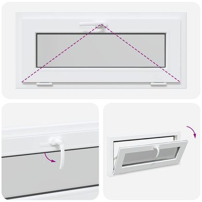 Okeno Do Suterénu Risor 90 X 40 Cm Pvc A Sklo Bílá