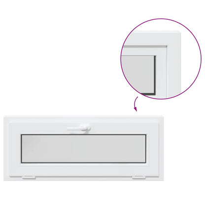 Okeno Do Suterénu Risor 100 X 40 Cm Pvc A Sklo Bílá