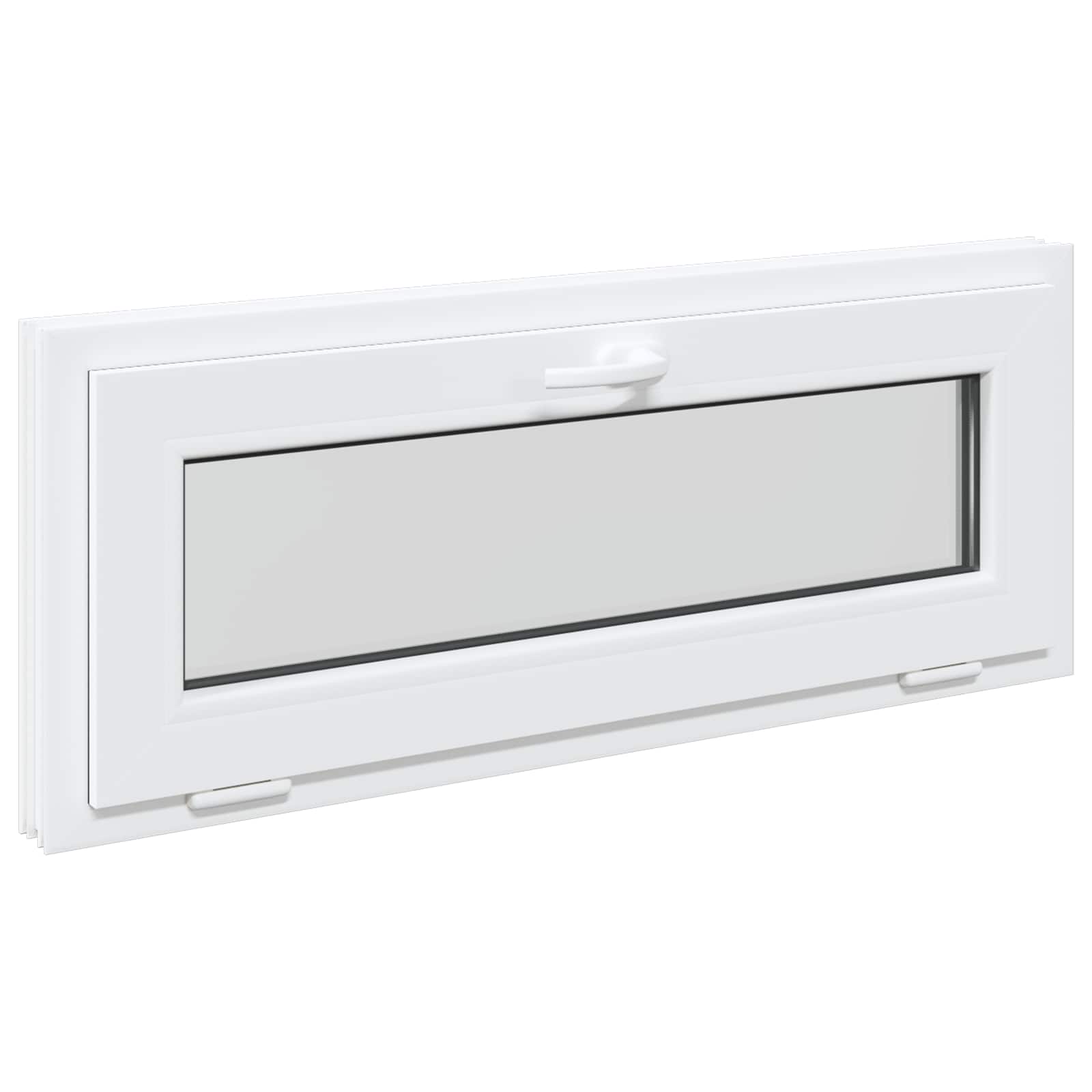 Okeno Do Suterénu Risor 100 X 40 Cm Pvc A Sklo Bílá