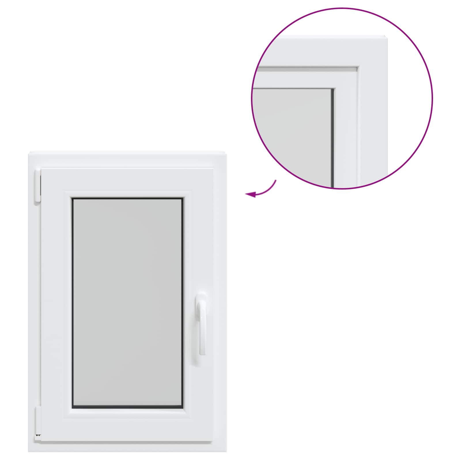 Okeno Do Suterénu Risor 50 X 75 Cm Pvc A Sklo Bílá