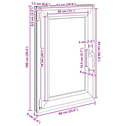 Okeno Do Suterénu Risor 60 X 100 Cm Pvc A Sklo Bílá