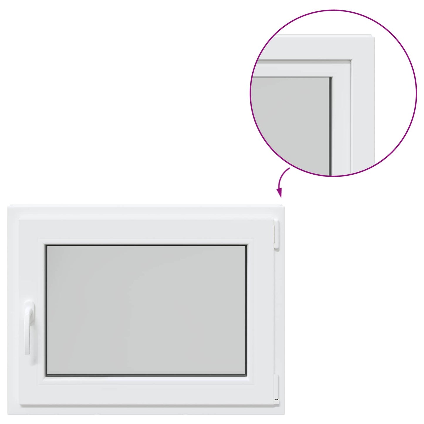 Okeno Do Suterénu Risor 80 X 50 Cm Pvc A Sklo Bílá