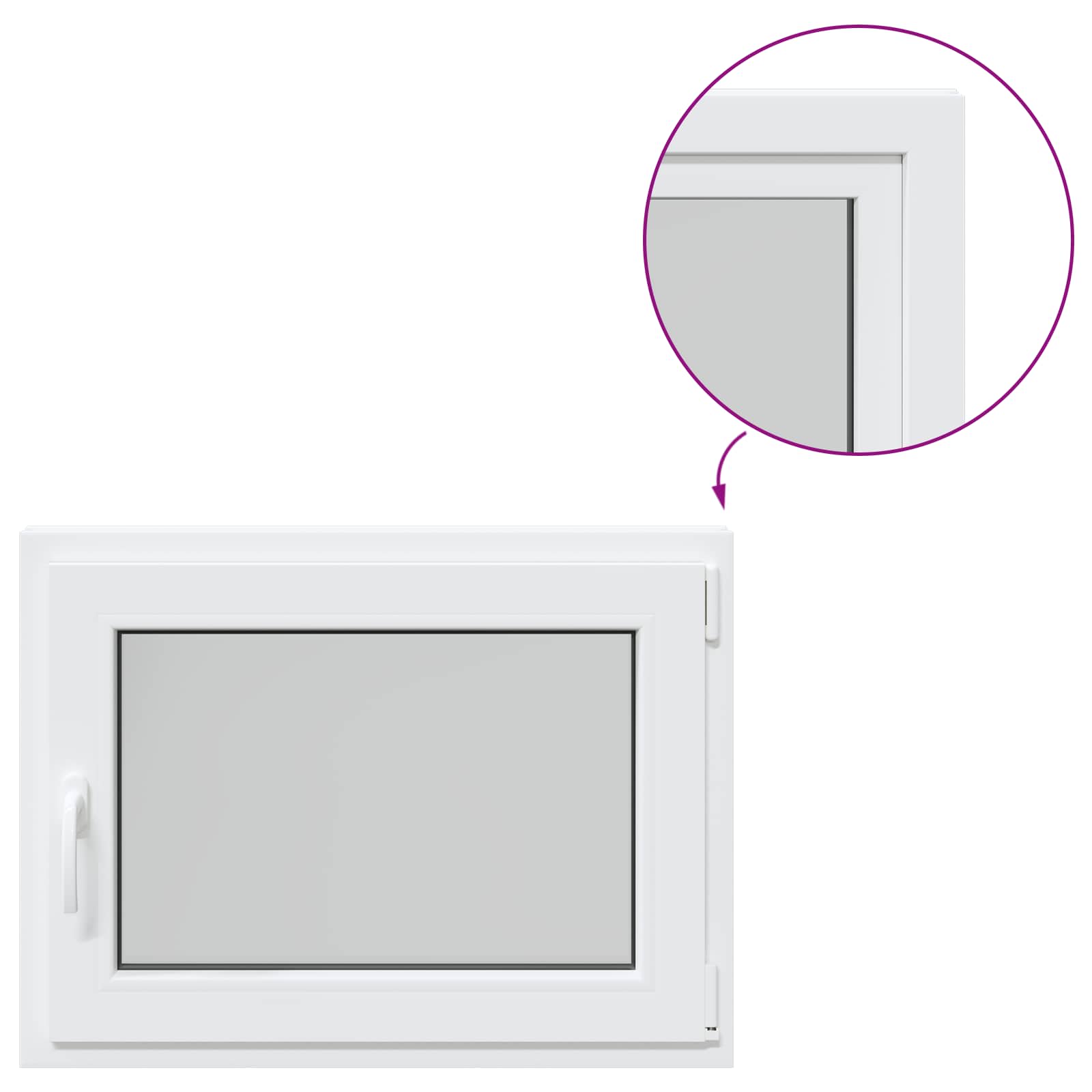 Okeno Do Suterénu Risor 80 X 50 Cm Pvc A Sklo Bílá
