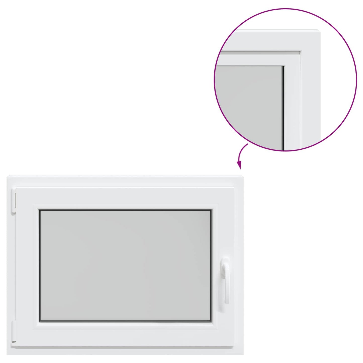 Okeno Do Suterénu Risor 80 X 50 Cm Pvc A Sklo Bílá