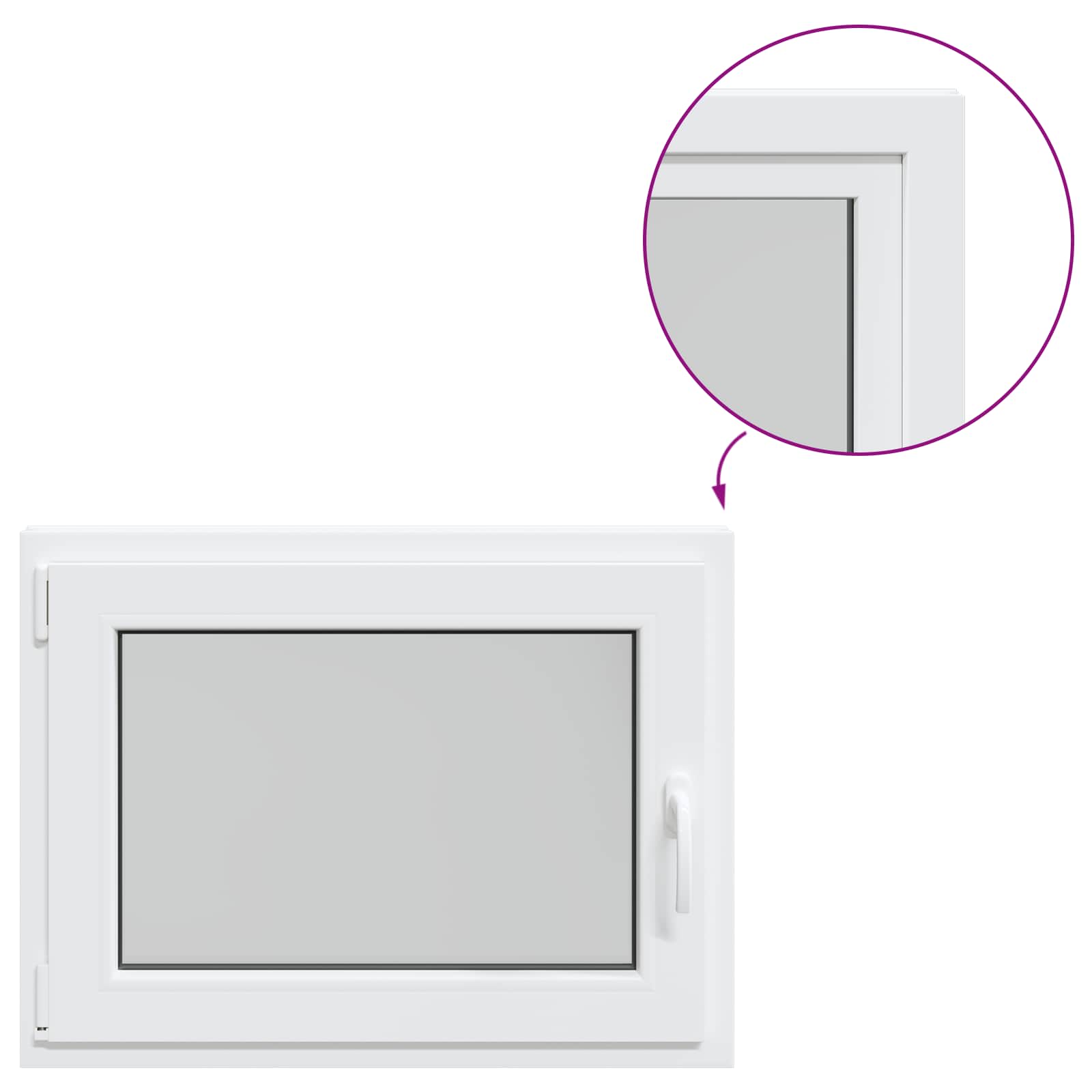 Okeno Do Suterénu Risor 80 X 60 Cm Pvc A Sklo Bílá