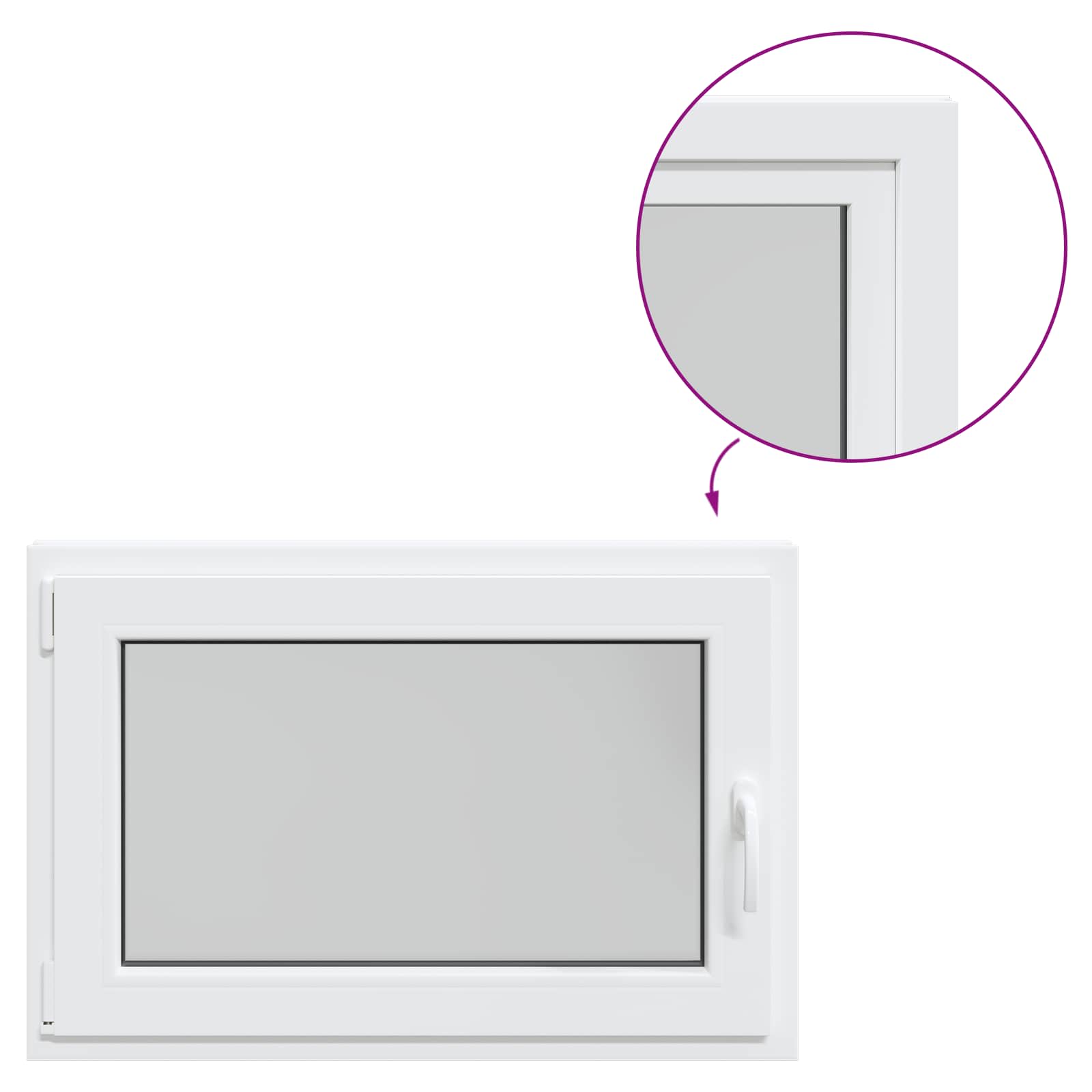 Okeno Do Suterénu Risor 90 X 50 Cm Pvc A Sklo Bílá