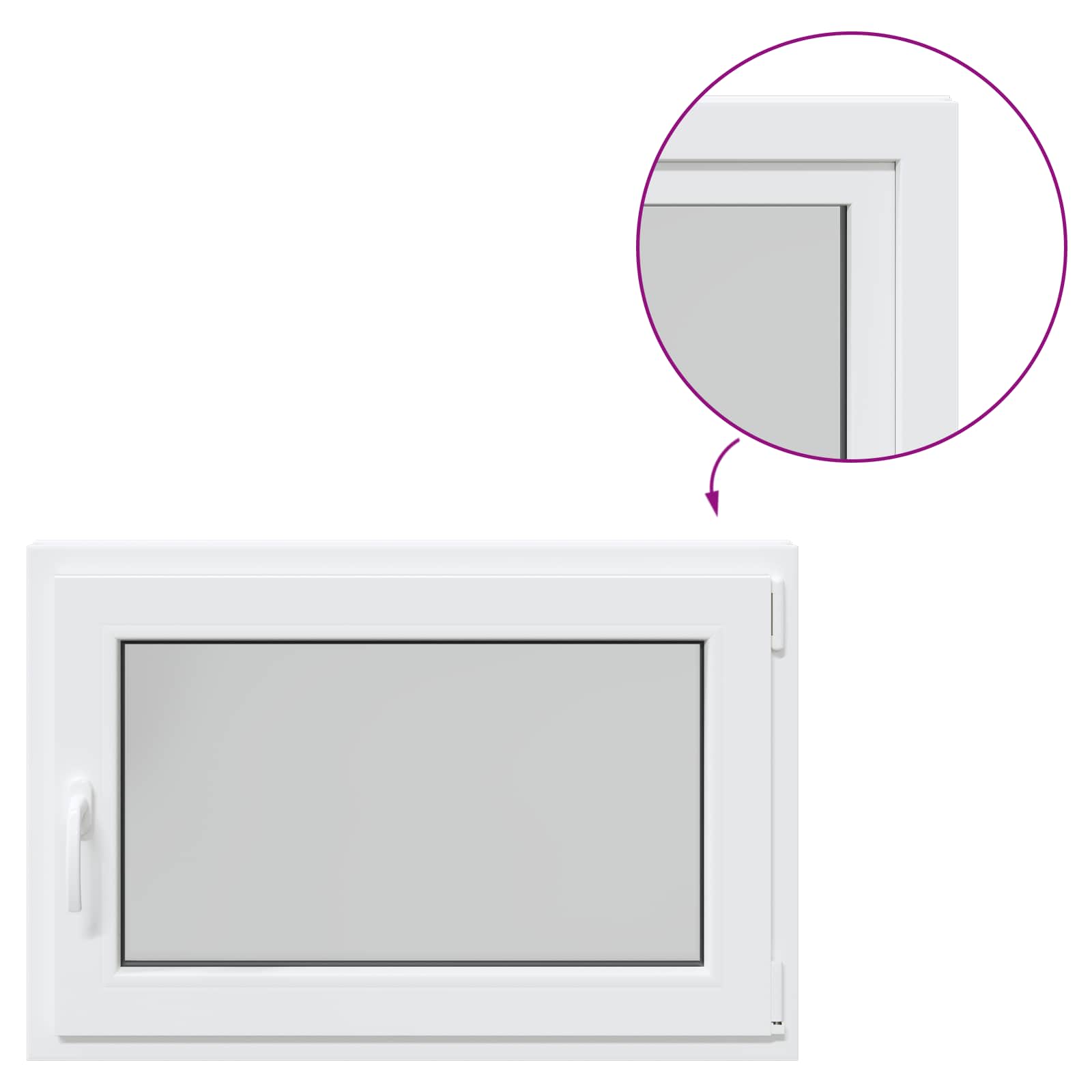 Okeno Do Suterénu Risor 90 X 60 Cm Pvc A Sklo Bílá