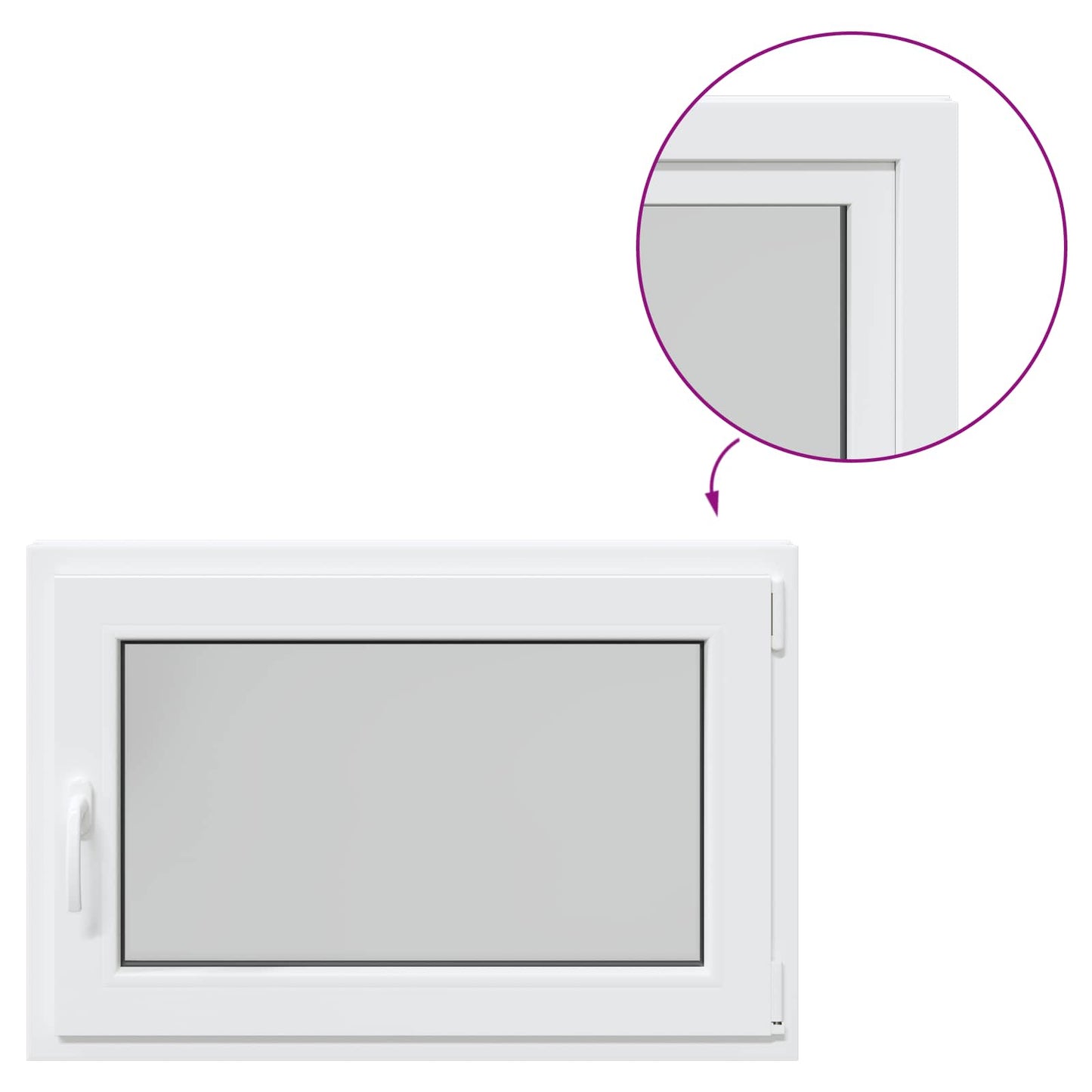 Okeno Do Suterénu Risor 90 X 70 Cm Pvc A Sklo Bílá