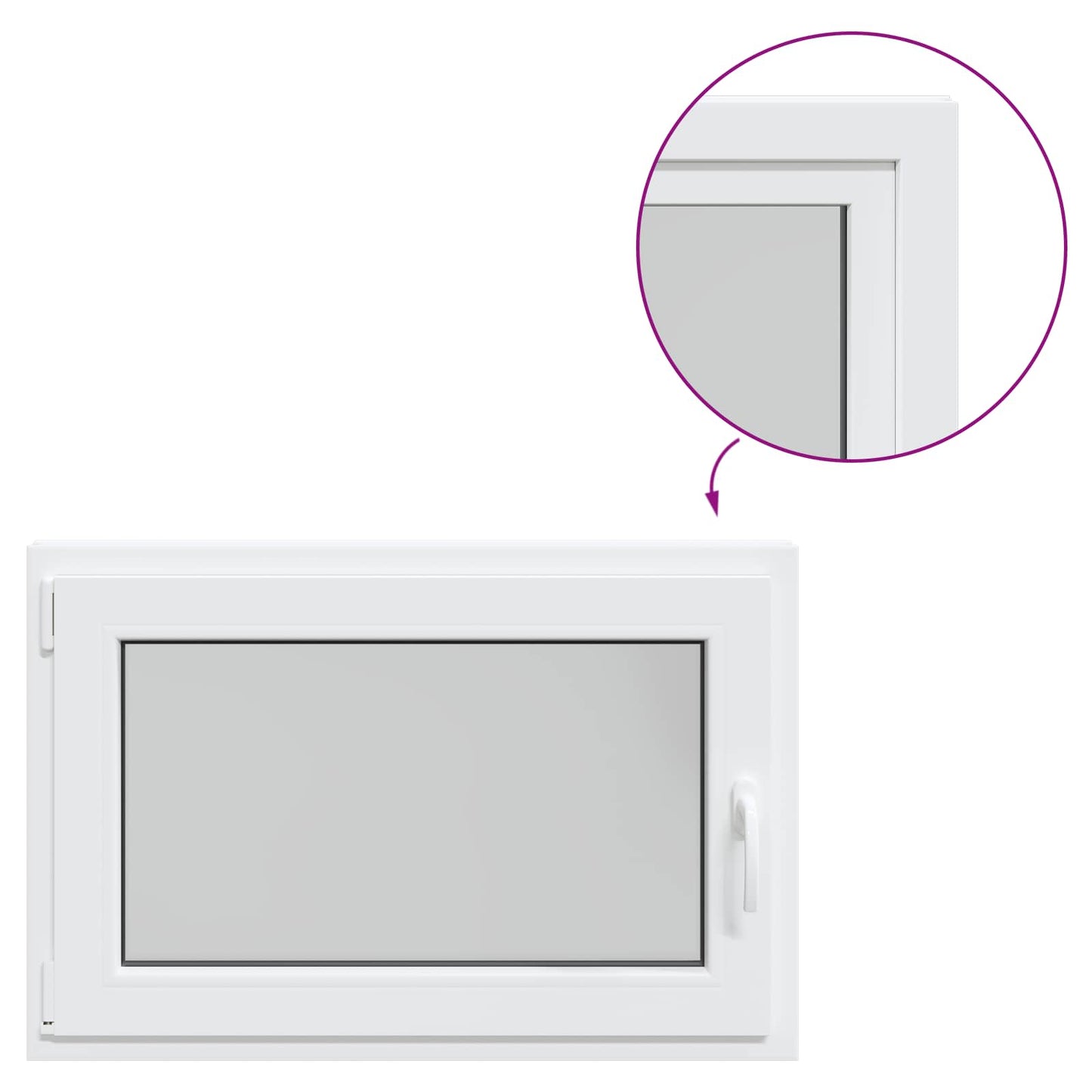 Okeno Do Suterénu Risor 100 X 50 Cm Pvc A Sklo Bílá