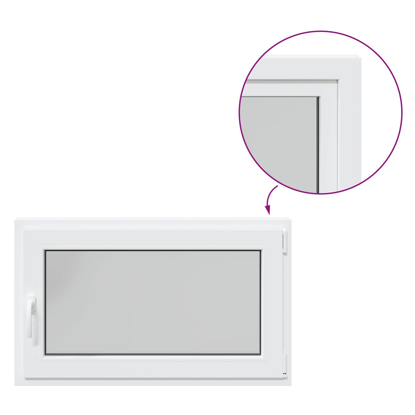 Okeno Do Suterénu Risor 100 X 50 Cm Pvc A Sklo Bílá