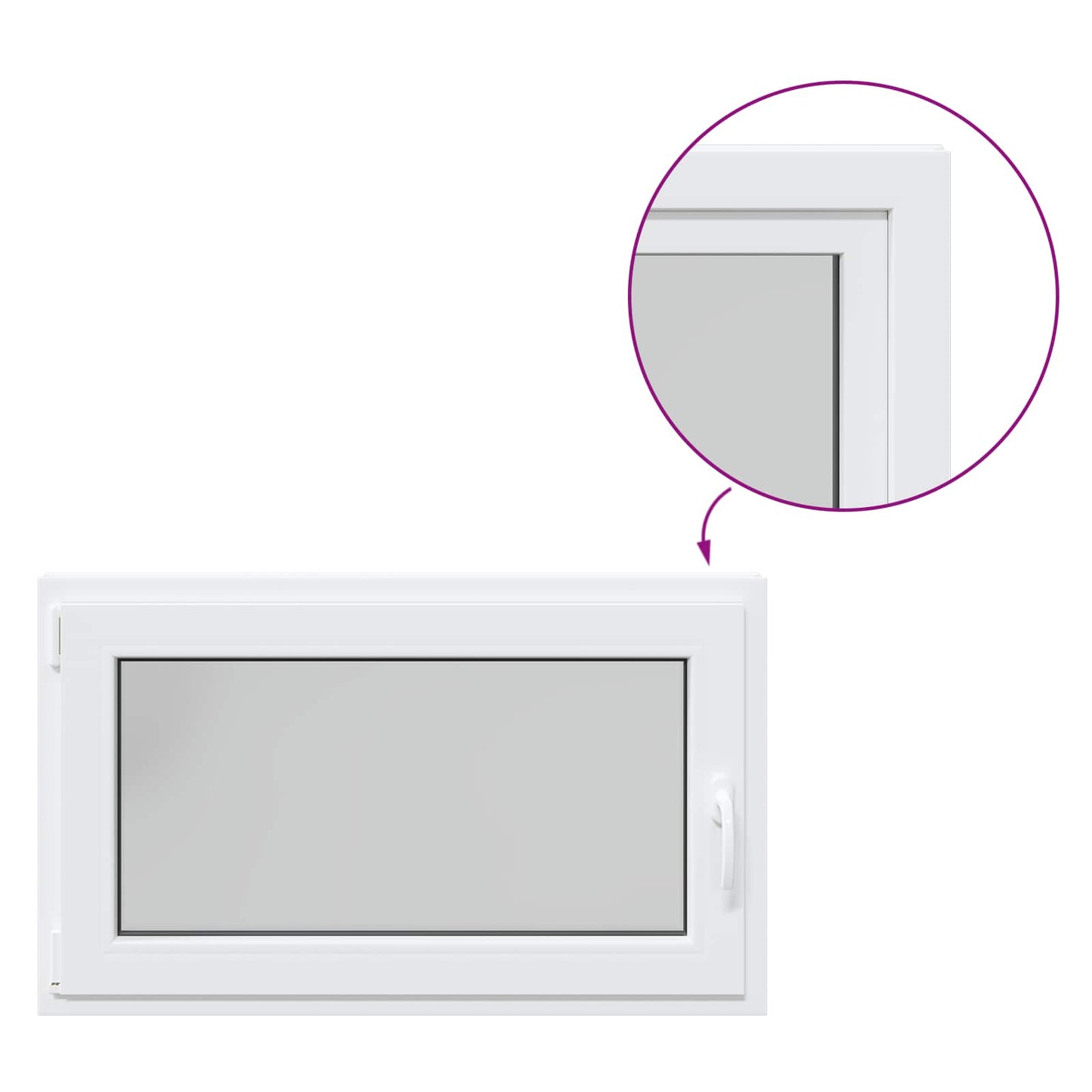 Okeno Do Suterénu Risor 100 X 70 Cm Pvc A Sklo Bílá