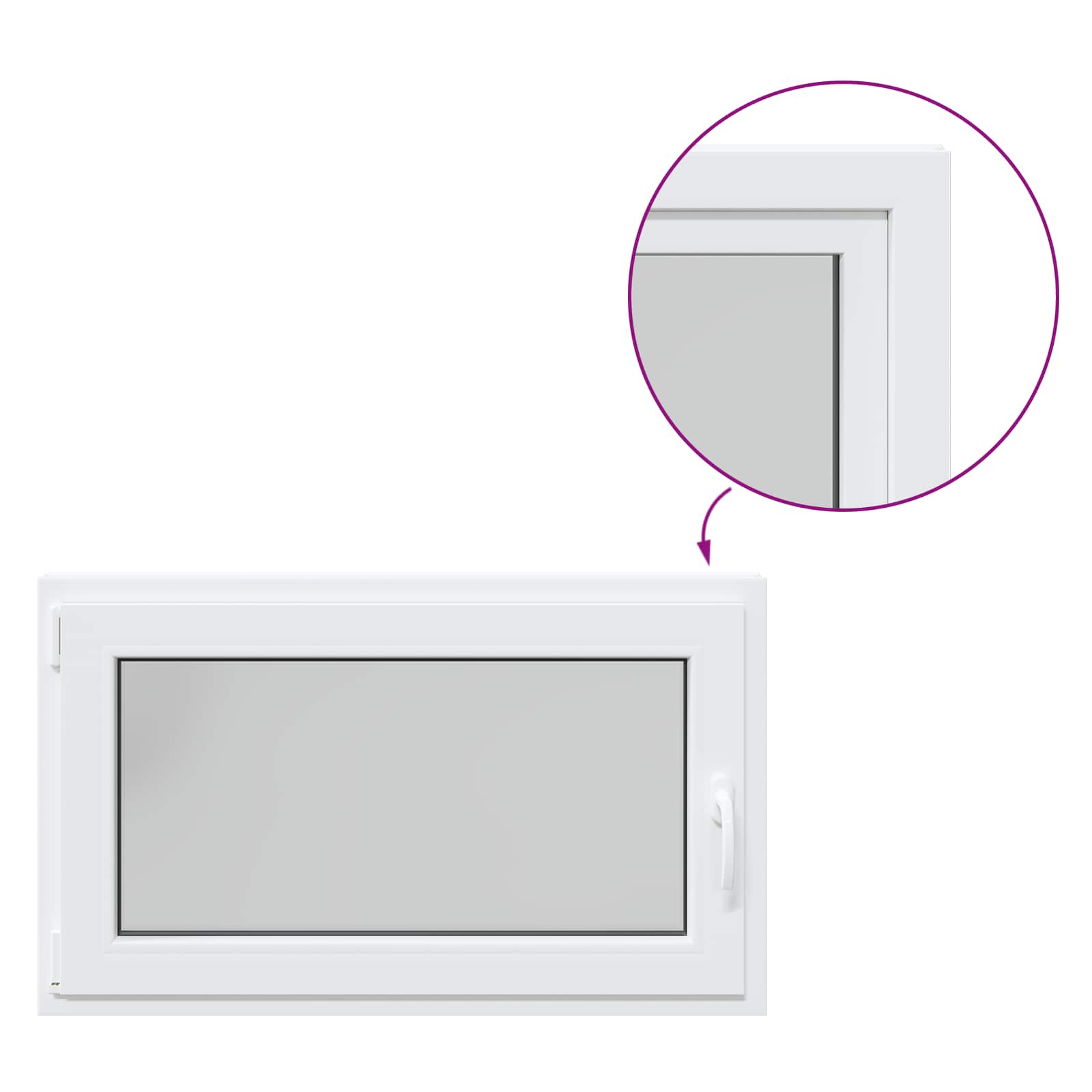 Okeno Do Suterénu Risor 100 X 70 Cm Pvc A Sklo Bílá