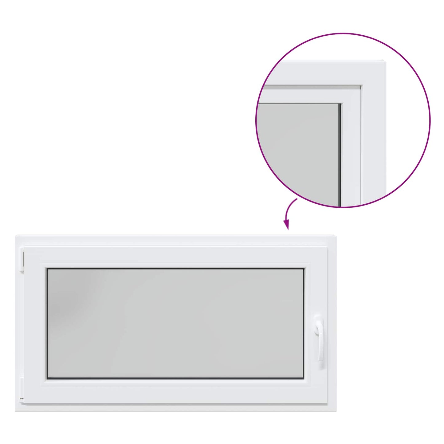 Okeno Do Suterénu Risor 110 X 50 Cm Pvc A Sklo Bílá
