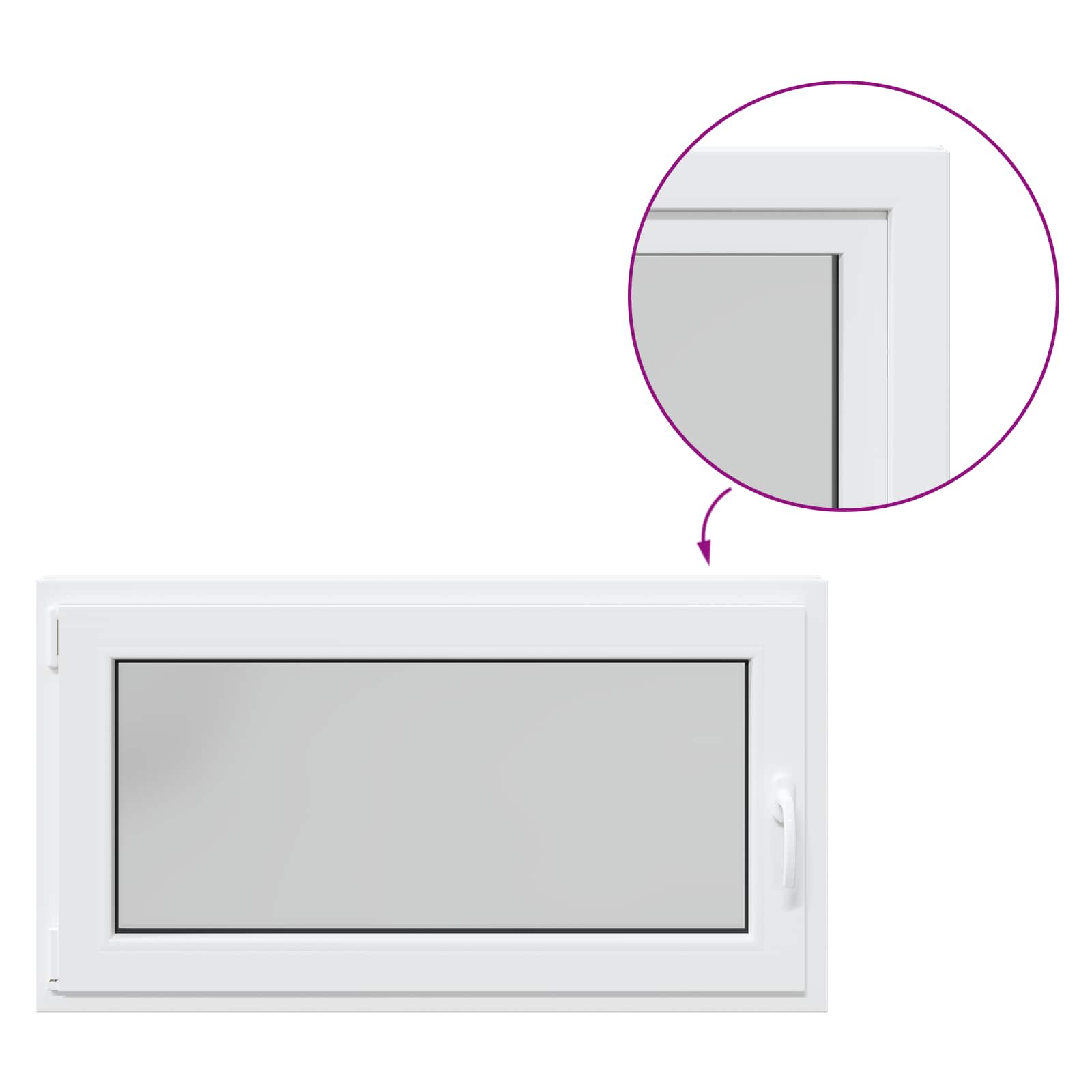 Okeno Do Suterénu Risor 110 X 50 Cm Pvc A Sklo Bílá