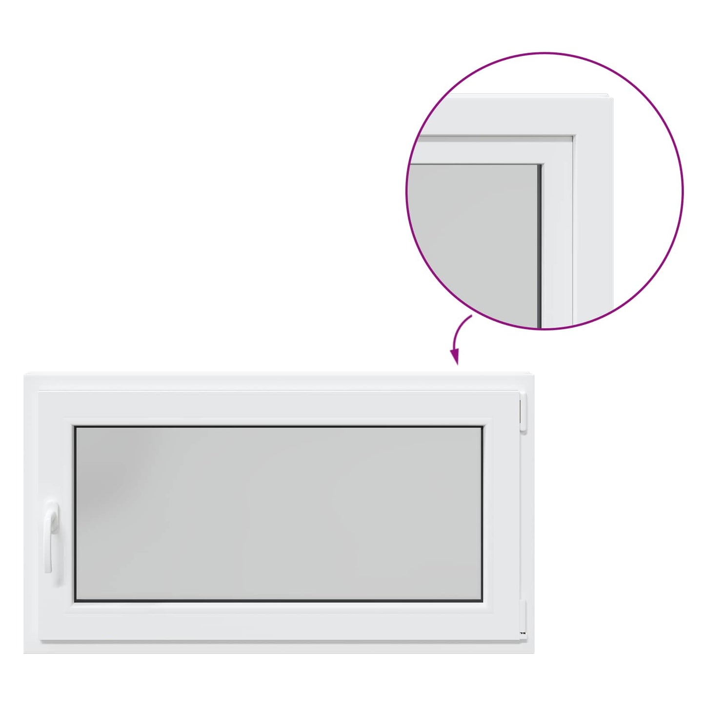 Okeno Do Suterénu Risor 110 X 70 Cm Pvc A Sklo Bílá