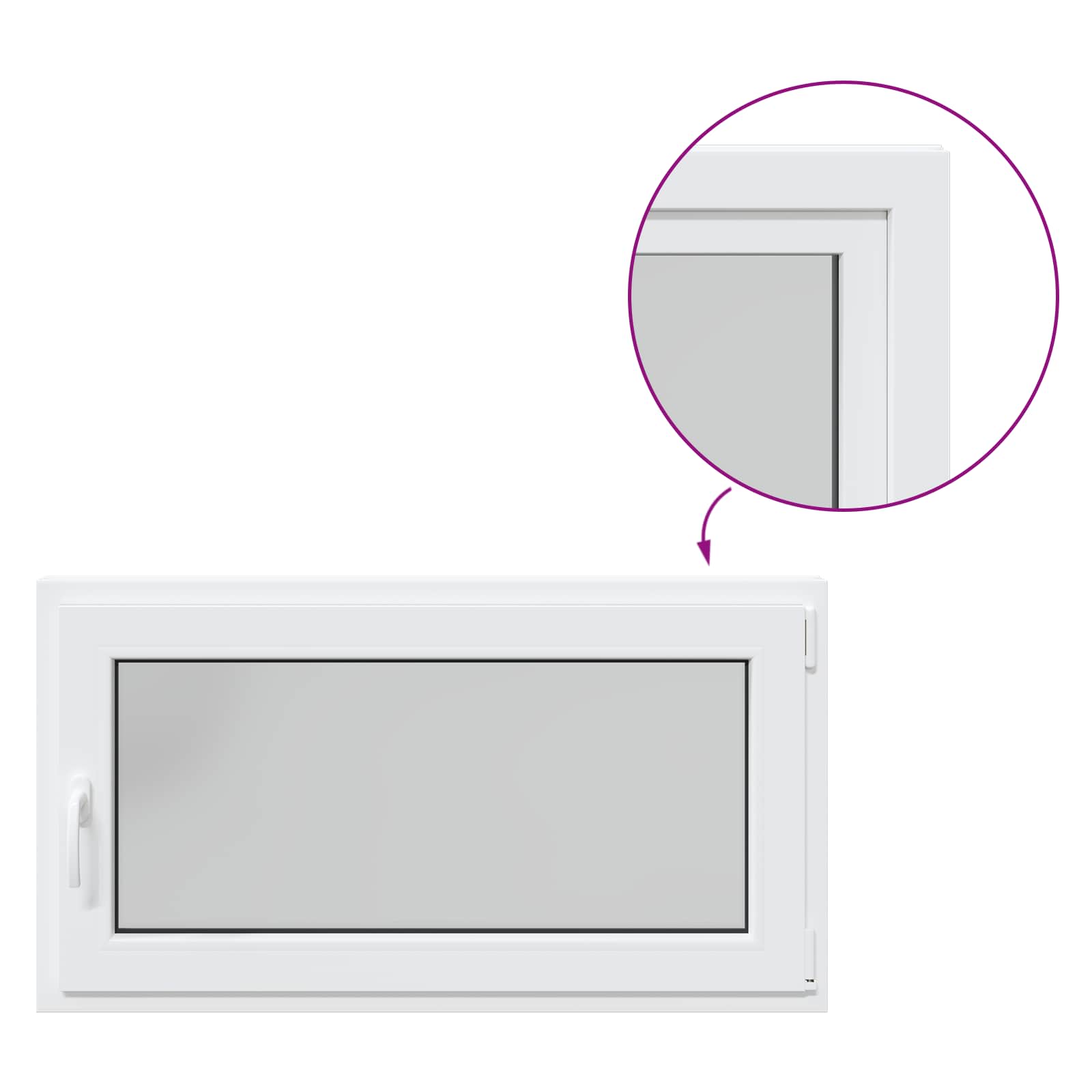 Okeno Do Suterénu Risor 110 X 70 Cm Pvc A Sklo Bílá
