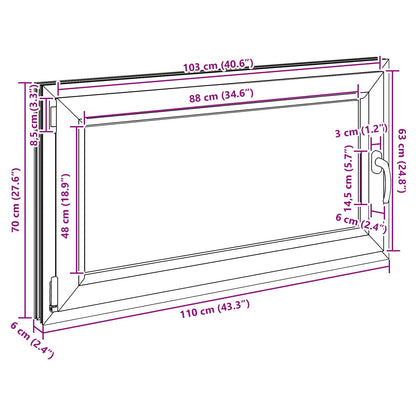 Okeno Do Suterénu Risor 110 X 70 Cm Pvc A Sklo Bílá