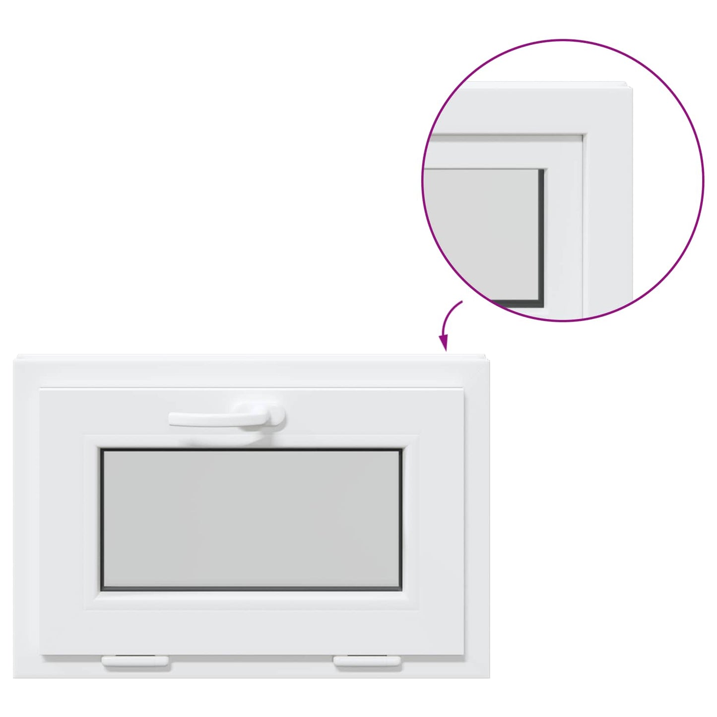 Okeno Do Suterénu Risor 60 X 40 Cm Pvc A Sklo Bílá