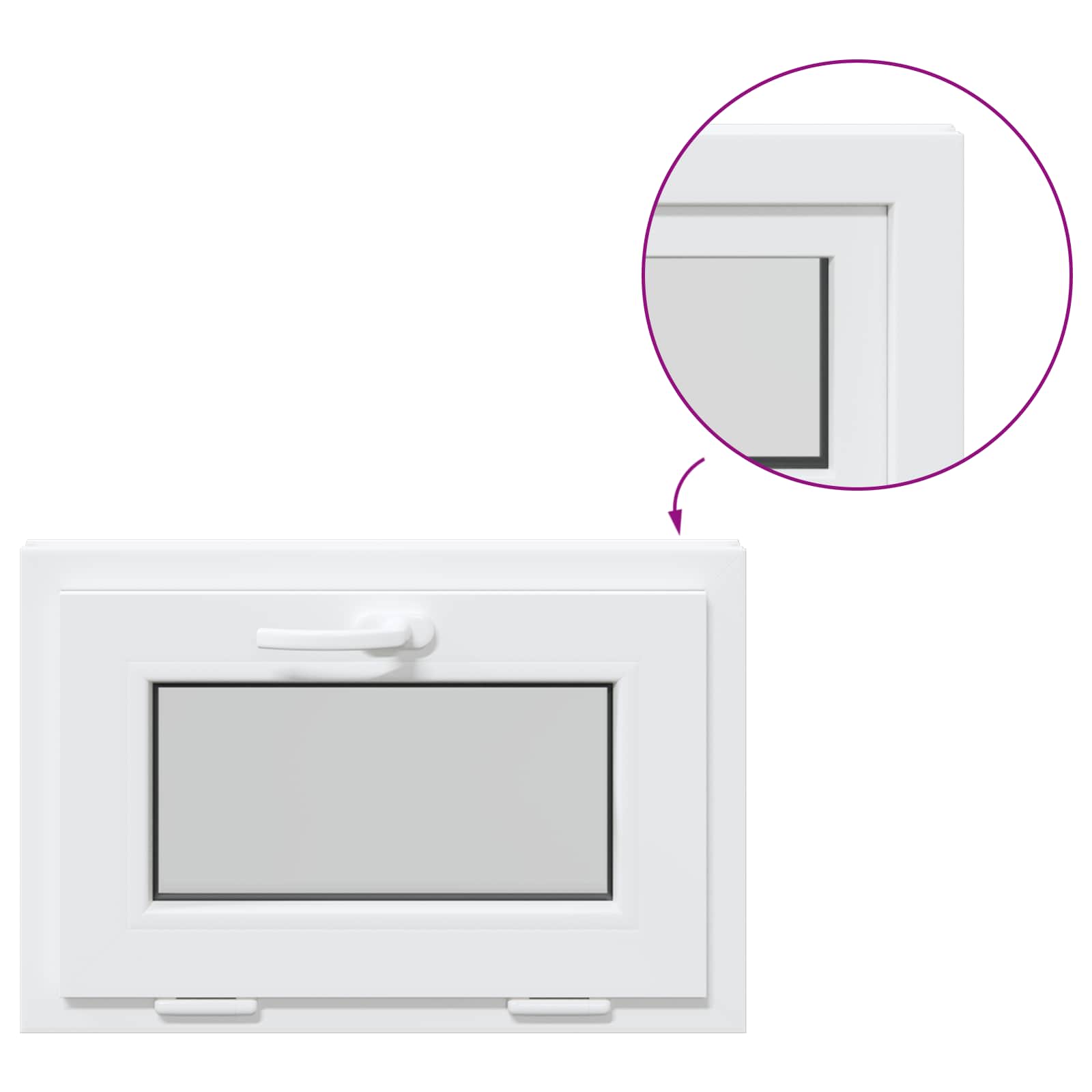 Okeno Do Suterénu Risor 60 X 40 Cm Pvc A Sklo Bílá