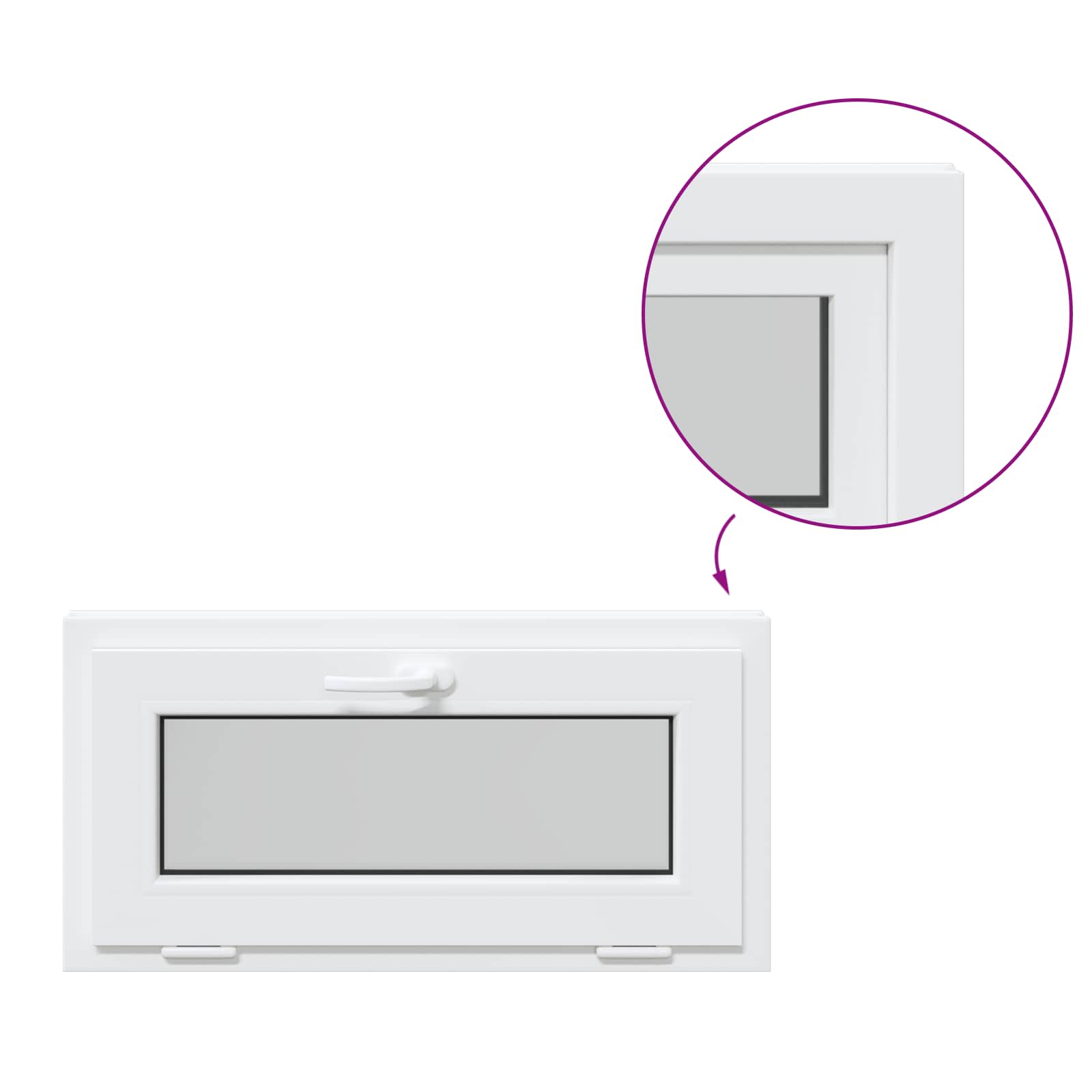 Okeno Do Suterénu Risor 80 X 40 Cm Pvc A Sklo Bílá