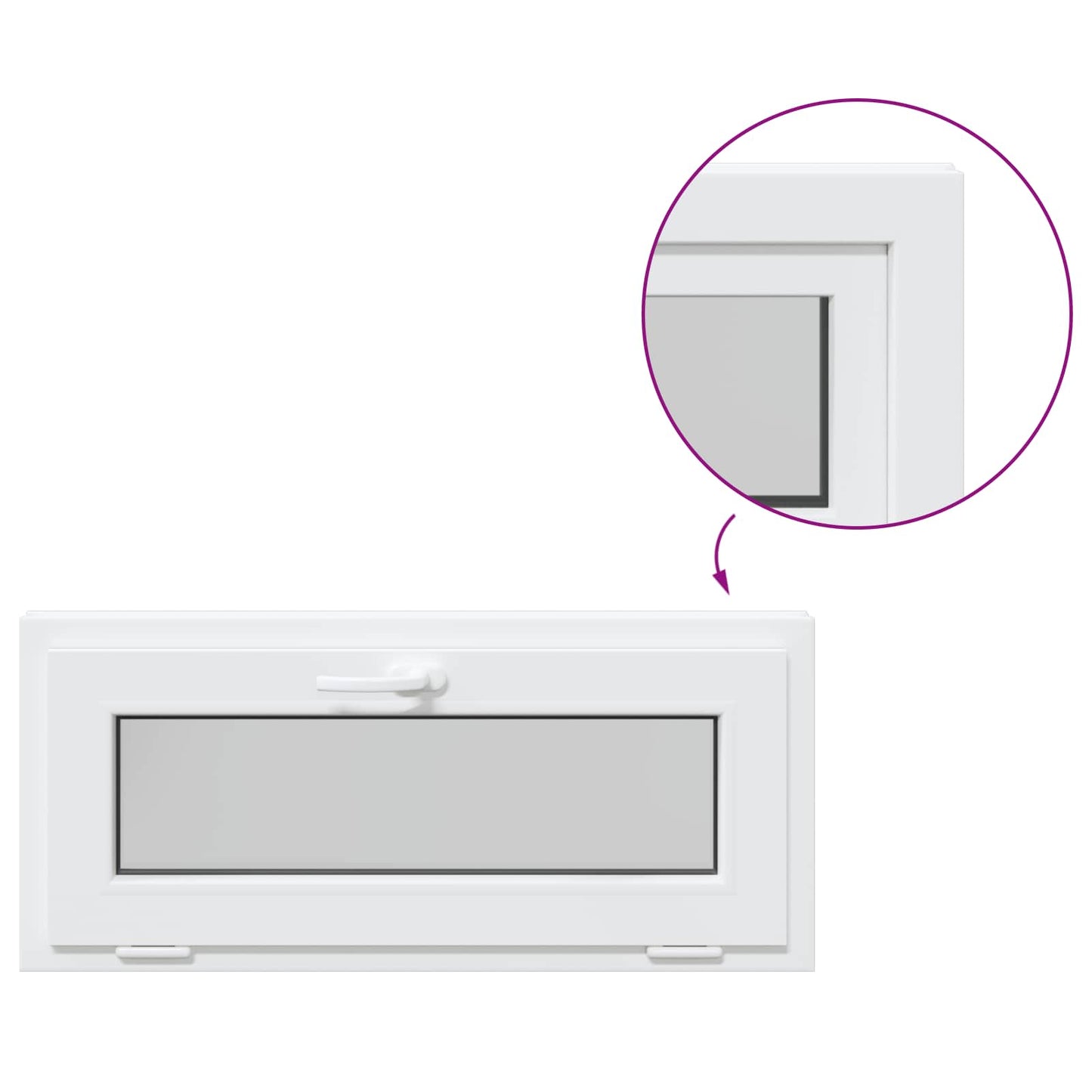 Okeno Do Suterénu Risor 90 X 40 Cm Pvc A Sklo Bílá