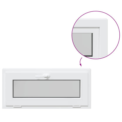 Okeno Do Suterénu Risor 90 X 40 Cm Pvc A Sklo Bílá