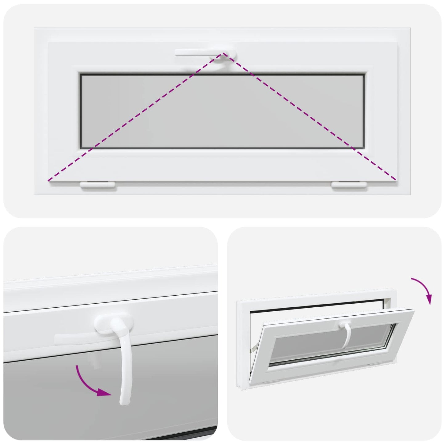 Okeno Do Suterénu Risor 90 X 40 Cm Pvc A Sklo Bílá